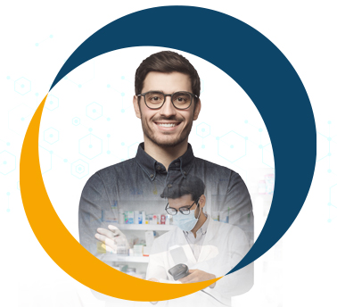 A bespectacled health sciences staff smiling