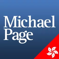 Logo of Michael Page with Hong Kong flag in the corner